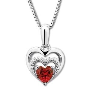Jay Jewelers Ruby Heart Necklace